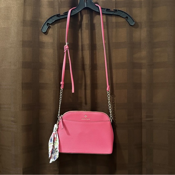 Nanette Lepore Handbags - Nanette Lepore Thea Dome Faux Leather Crossbody Bag with twilly scarf excellent!